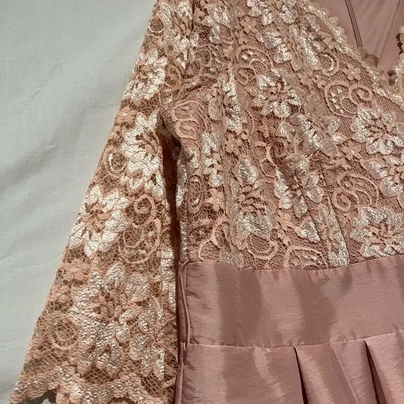 J Howard Elegant Pink Floral Lace Women’s Dress Wedding Guest - Picture 3 of 9